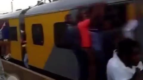 NASTY SLAP WHILE WAITING FOR THE TRAIN!