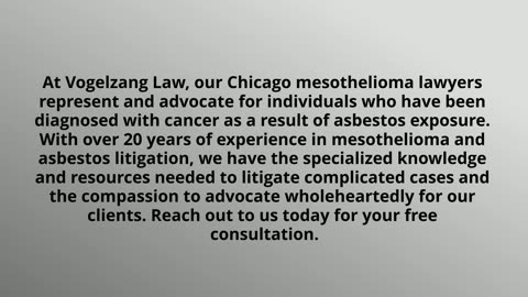 Chicago Mesothelioma Lawyer