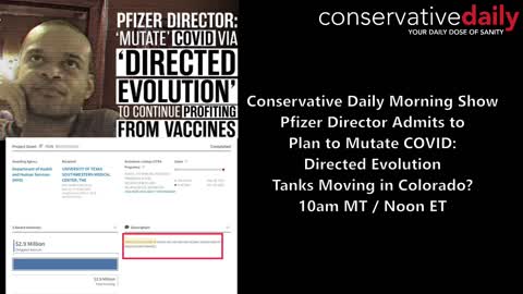 Pfizer Director Admits to Plan to Mutate COVID: Directed Evolution Op? Shasta County Removes Dominion, War Tensions. Live with April Moss