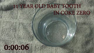 Human Tooth in Coca Cola - Timelapse LIVE
