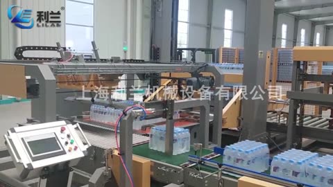 Automatic Box Palletizing Machine For Stacking Water Bottle Cartons Palletizing Film Packs On Pallet