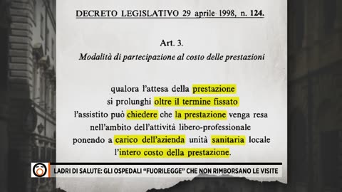 303 - 3.4.2024 - Ladri di salute: gli ospedali "fuorilegge" che non rimborsano le visite.