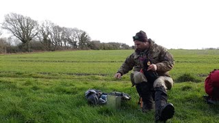 Let's make a brew on a farmer's field during hike .