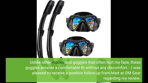 User Reviews: OMGear Swim Mask Dive Goggles Swimming Goggles with Nose Cover Snorkeling Gear Ju...