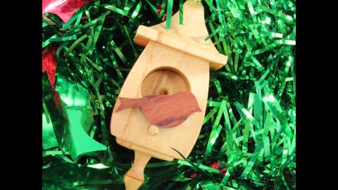 Miniature Birdhouse Ornament, Handmade from Reclaimed Hardwoods 909346287
