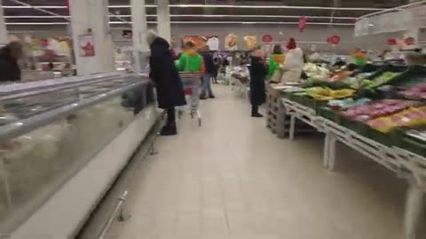 What do empty shelves look like in stores FOOD - Prices in Russia 2024 AUCHAN ST PETERSBURG