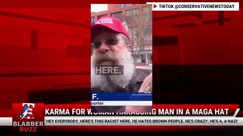 Karma For Woman Harassing Man In A MAGA Hat
