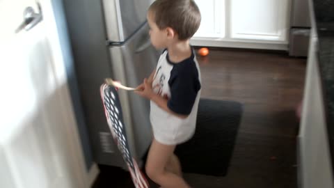 My Patriotic toddler says The Pledge of Allegiance