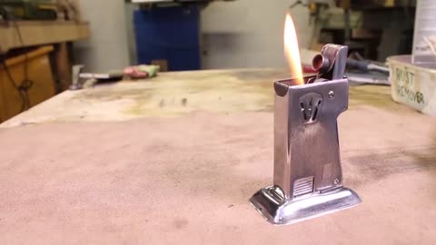 Rare Vintage Lighter Restoration - Clinton Squeeze Lighter --- AF invention