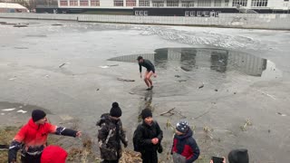Mystery Man Saves Child From Freezing Pond