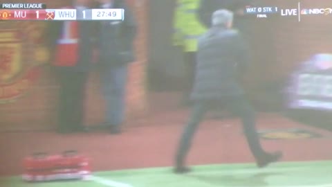 Mourinho sent to the stands for this reaction