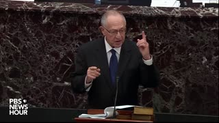 Dershowitz gives closing argument in FIRST Trump impeachment trial