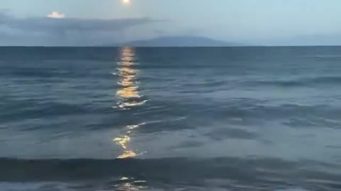 A gorgeous Maui Moonset scene captured by