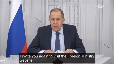 Foreign Minister Sergey Lavrov’s Conference with TV Press - March 3, 2022, English Subtitles