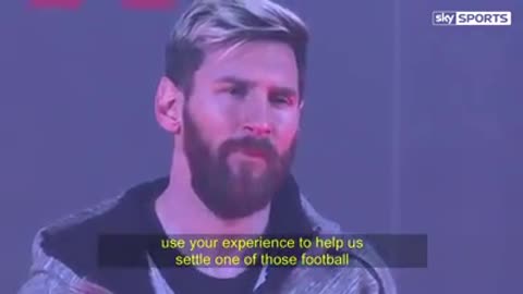 Messi picks talent or organisation