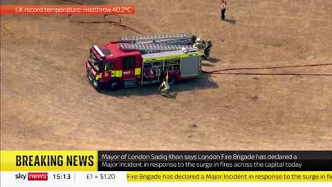 UK Heatwave- Major incident declared in London