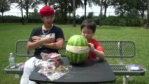 rubberbands vs watermellons