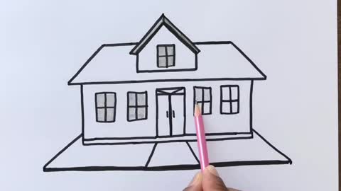 How to Draw a Home from word HOME Most Easiest Drawing for All