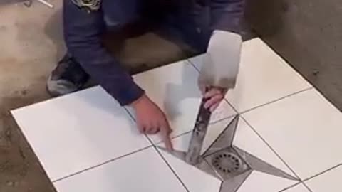 Brilliant worker tile installer