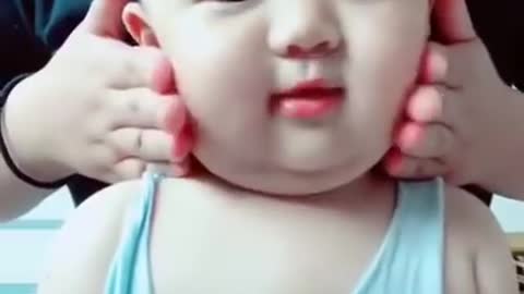 Baby funny video with mom