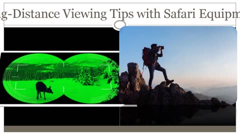 Long-Distance Viewing Tips along with Safari Equipment