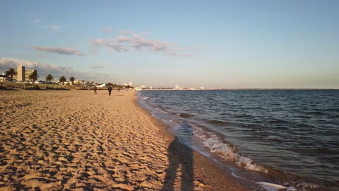 [4K] Walking on Port Melbourne beach | Australia (Jun 2020)