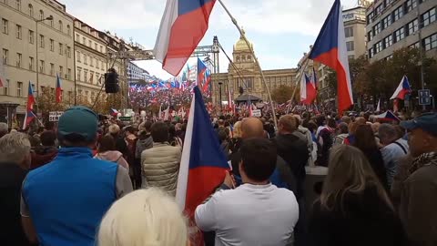 Demonstrace proti NATO, EU, válce na Ukrajině a vládě Petro Fialy ze dne 28.10.2022 (Petra Rédová))