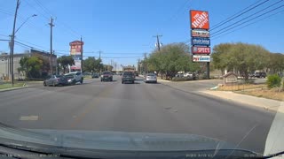 Car Swerves Into Traffic