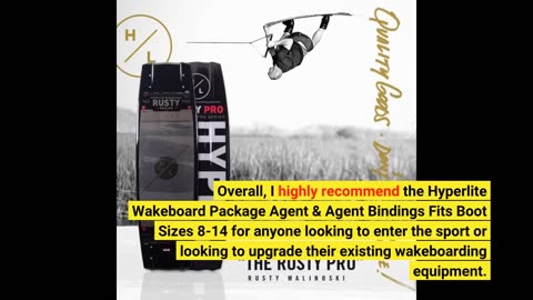 Skim Feedback: Hyperlite Wakeboard Package Agent & Agent Bindings Fits Boot Sizes 8-14