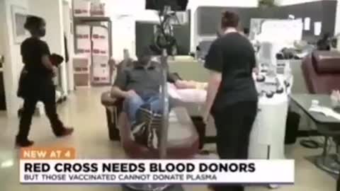 Red cross - vaccinated people cannot donate blood plasma