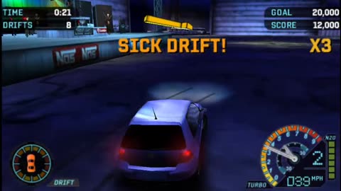 NFS Underground Rivals - Drift Attack Event 7 Gold Difficulty 1st Try(PPSSP HD)
