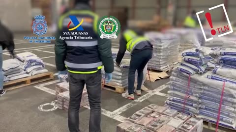 Intervienen 1.200 kilos de cocaína en contenedores en Barcelona y Valencia