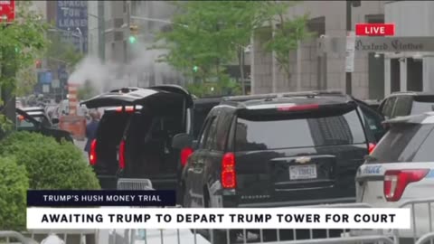 45-47 leaves Trump Tower this morning
