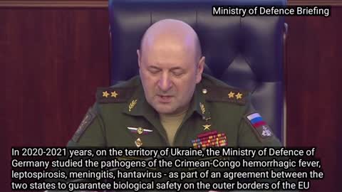 Declaración del ministerio de defensa ruso sobre el programa de armas biológicas en Ucrania.