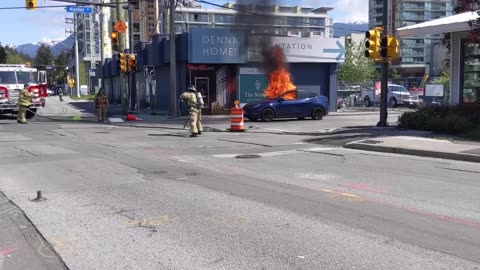 Tesla Owner Breaks Window to Escape Before Vehicle Catches Fire in Vancouver