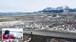 Drone Pilot Gives Tour of Frozen Colorado Lake