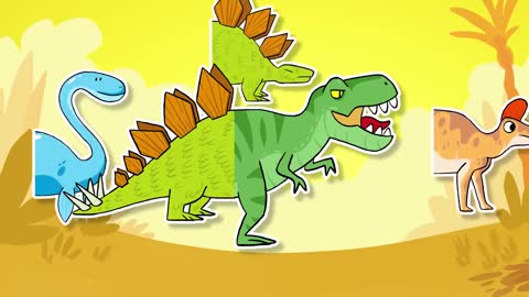 Learn Dinosaurs for Kids | Dinosaur Cartoon videos | Parasaurolophus T-Rex | Club Baboo dinasours