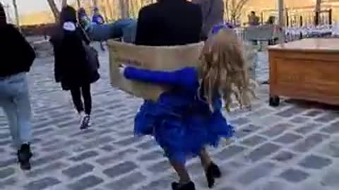 Clever Costume Puts A Guy in a Box