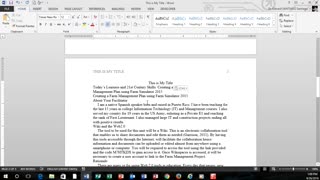 Microsoft Word Tutorial - Adding Text to an APA Document