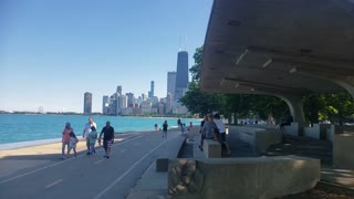 Outdoor Chess Along Lake Michigan in Chicago