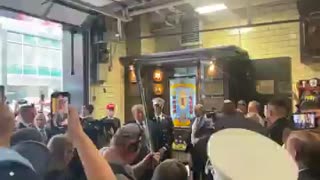 Donald Trump makes surprise visit to FDNY and NYPD on 20th Anniversary of 9/11