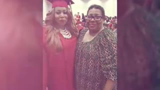 Fancy graduation for woman gets High School Diploma after age 30