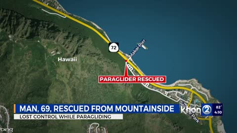 Paraglider crashes into Waimanalo cliffside