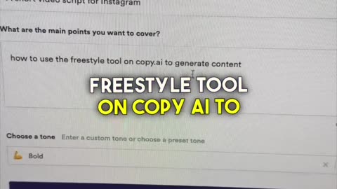 Create a contain with AI//copy ai