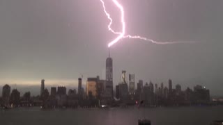 Lightning Strikes the Freedom Tower