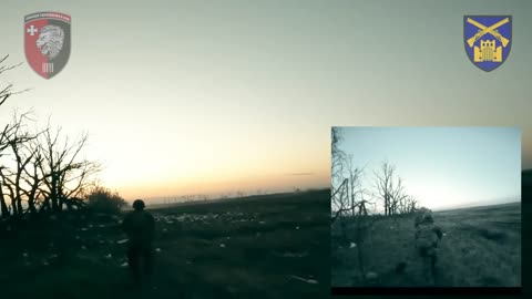 Amazing Video of Ukrainian Battle Group Overtaking a Russian Trench(Over a Dozen Russians Surrender)