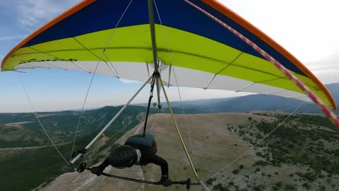 Images from the top of a hang glider flight