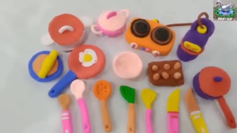 How to make polymer clay miniature kitchen set / kitchen set make with polymer clay