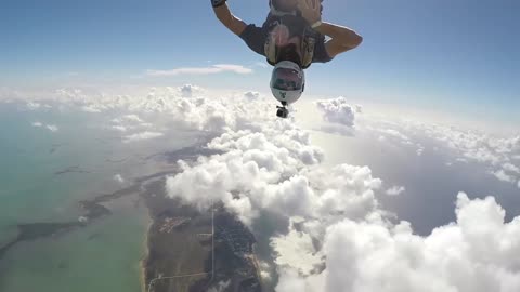Skydiving over the Bahamas