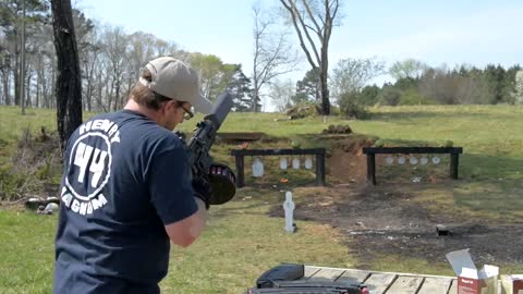 30 shots in 8 seconds with a silenced 12 gauge shotgun